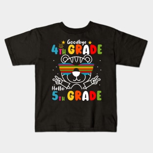 Goodbye 4th Grade Graduation Hello 5th Grade Last Day Of School Tiger Kids T-Shirt